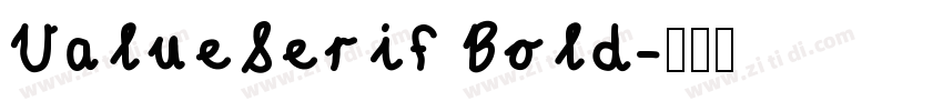 ValueSerif Bold字体转换